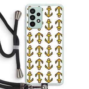 CaseCompany Musketon Anchor: Samsung Galaxy A52s 5G Transparant Hoesje met koord
