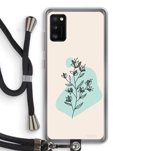 CaseCompany Violets are blue: Samsung Galaxy A41 Transparant Hoesje met koord