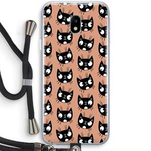 CaseCompany Kat: Samsung Galaxy J3 (2017) Transparant Hoesje met koord