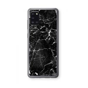 CaseCompany Zwart Marmer 2: Samsung Galaxy A31 Transparant Hoesje