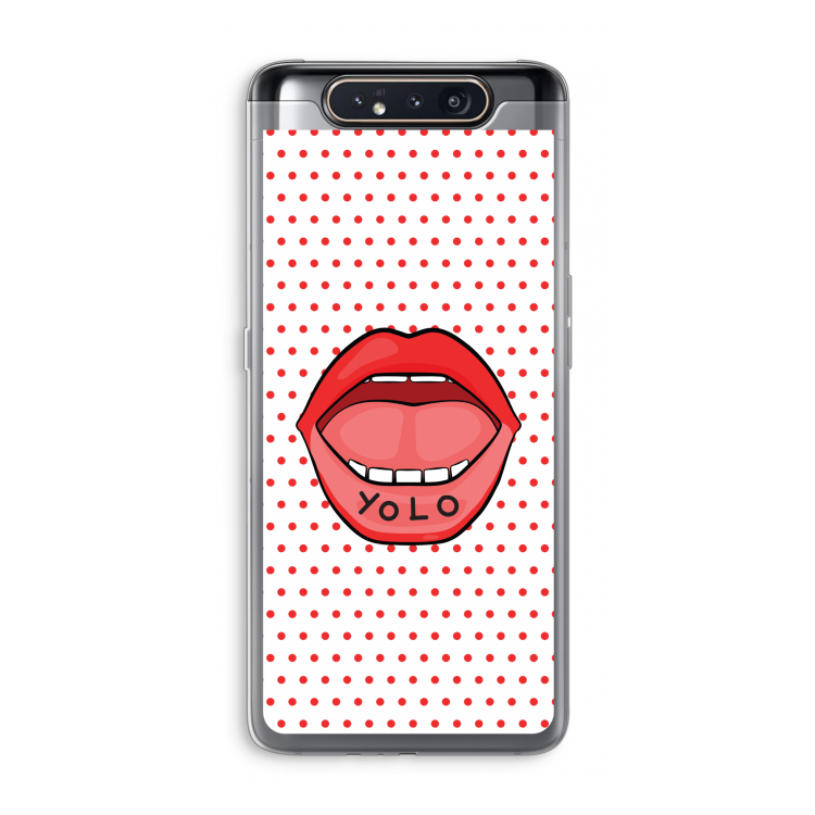 CaseCompany Yolo Denise: Samsung Galaxy A80 Transparant Hoesje