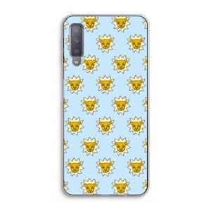 CaseCompany Leeuwenkoppen: Samsung Galaxy A7 (2018) Transparant Hoesje