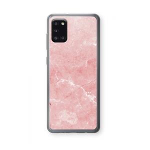 CaseCompany Roze marmer: Samsung Galaxy A31 Transparant Hoesje