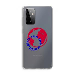 CaseCompany Run The World: Samsung Galaxy A72 Transparant Hoesje