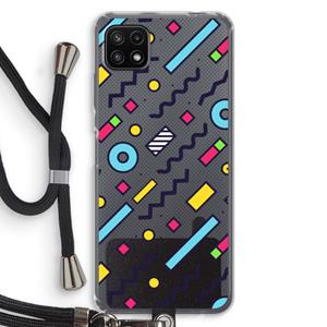 CaseCompany 8-bit N°8: Samsung Galaxy A22 5G Transparant Hoesje met koord