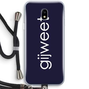 CaseCompany Gijweet: Samsung Galaxy J3 (2017) Transparant Hoesje met koord