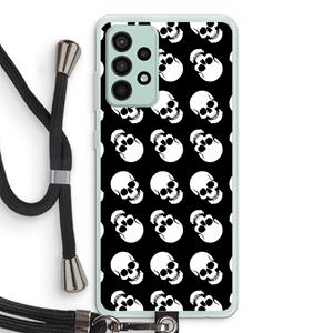 CaseCompany Musketon Skulls: Samsung Galaxy A52s 5G Transparant Hoesje met koord