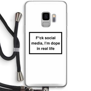 CaseCompany I'm dope: Samsung Galaxy S9 Transparant Hoesje met koord
