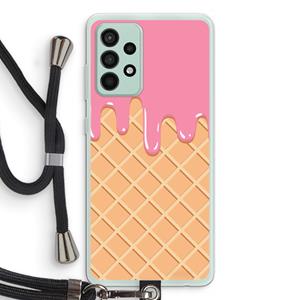 CaseCompany Ice cream: Samsung Galaxy A52s 5G Transparant Hoesje met koord