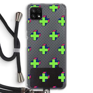 CaseCompany 8-bit N°10: Samsung Galaxy A22 5G Transparant Hoesje met koord
