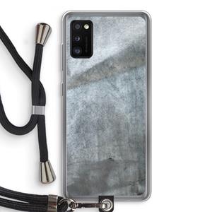 CaseCompany Grey Stone: Samsung Galaxy A41 Transparant Hoesje met koord