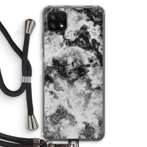 CaseCompany Onweer: Samsung Galaxy A22 5G Transparant Hoesje met koord