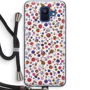 CaseCompany Planets Space: Samsung Galaxy A6 (2018) Transparant Hoesje met koord