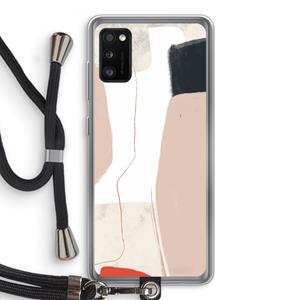 CaseCompany Lava: Samsung Galaxy A41 Transparant Hoesje met koord