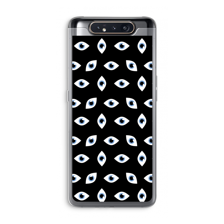 CaseCompany Eyes pattern: Samsung Galaxy A80 Transparant Hoesje