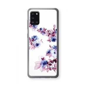 CaseCompany Waterverf bloemen: Samsung Galaxy A31 Transparant Hoesje