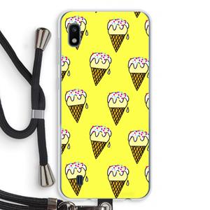 CaseCompany Isjes: Samsung Galaxy A10 Transparant Hoesje met koord