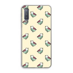 CaseCompany Vogeltjes: Samsung Galaxy A7 (2018) Transparant Hoesje