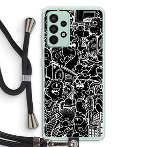 CaseCompany Vexx Black City : Samsung Galaxy A52s 5G Transparant Hoesje met koord