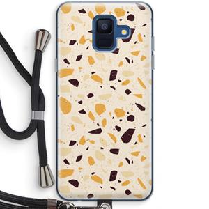 CaseCompany Terrazzo N°13: Samsung Galaxy A6 (2018) Transparant Hoesje met koord