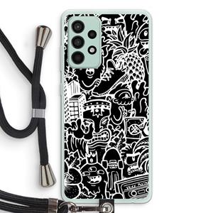 CaseCompany Vexx Black Mixtape: Samsung Galaxy A52s 5G Transparant Hoesje met koord