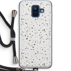 CaseCompany Terrazzo N°14: Samsung Galaxy A6 (2018) Transparant Hoesje met koord