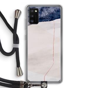 CaseCompany Stone White: Samsung Galaxy A41 Transparant Hoesje met koord