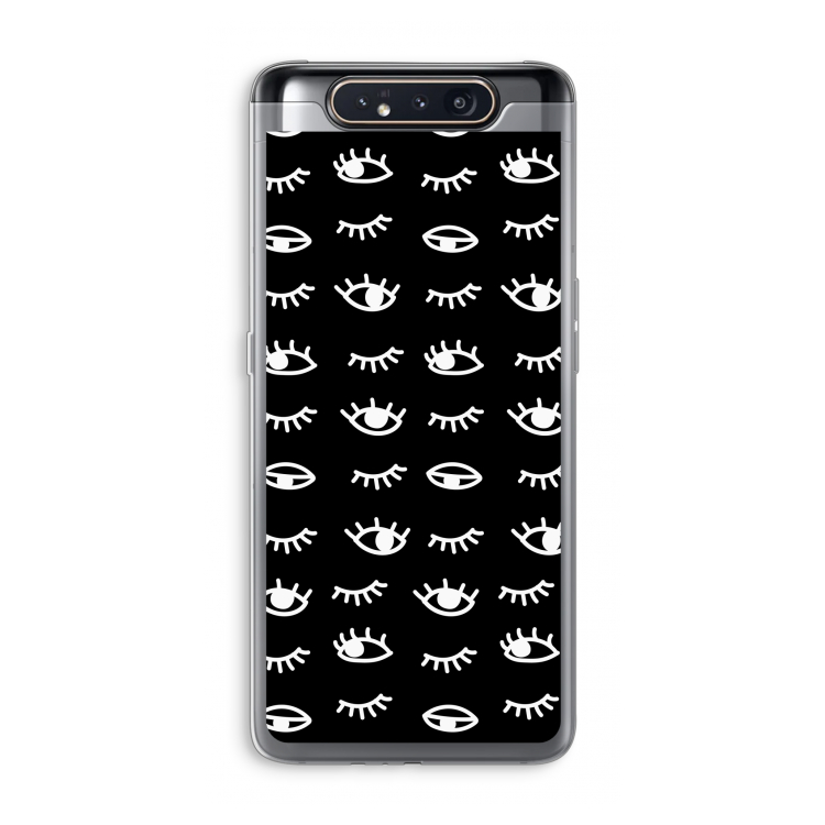 CaseCompany Eye pattern #3: Samsung Galaxy A80 Transparant Hoesje