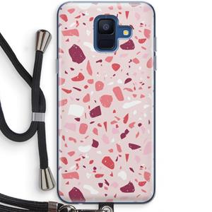 CaseCompany Terrazzo N°15: Samsung Galaxy A6 (2018) Transparant Hoesje met koord