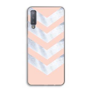 CaseCompany Marmeren pijlen: Samsung Galaxy A7 (2018) Transparant Hoesje