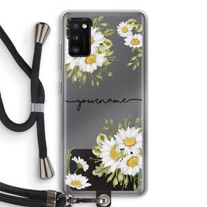 CaseCompany Daisies: Samsung Galaxy A41 Transparant Hoesje met koord