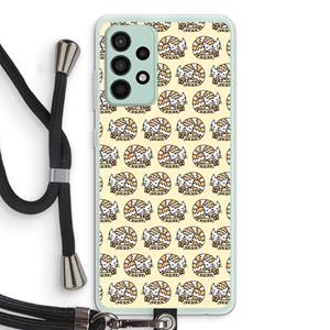 CaseCompany Slapende poes: Samsung Galaxy A52s 5G Transparant Hoesje met koord