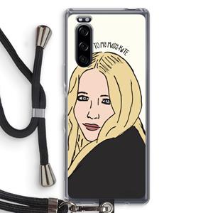 CaseCompany Mary Kate: Sony Xperia 5 Transparant Hoesje met koord