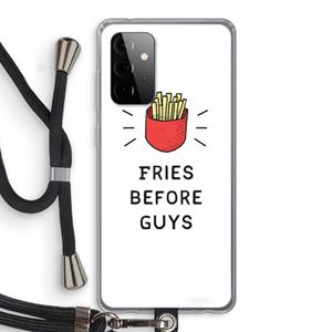 CaseCompany Fries before guys: Samsung Galaxy A72 5G Transparant Hoesje met koord