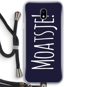 CaseCompany Moatsje!: Samsung Galaxy J3 (2017) Transparant Hoesje met koord