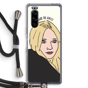 CaseCompany Ashley: Sony Xperia 5 Transparant Hoesje met koord