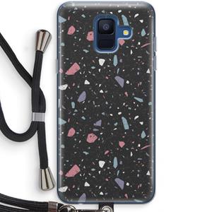 CaseCompany Terrazzo N°16: Samsung Galaxy A6 (2018) Transparant Hoesje met koord