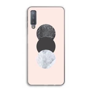 CaseCompany Marmeren cirkels: Samsung Galaxy A7 (2018) Transparant Hoesje