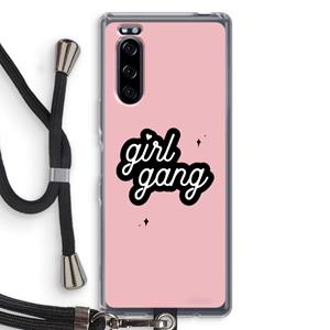CaseCompany Girl Gang: Sony Xperia 5 Transparant Hoesje met koord