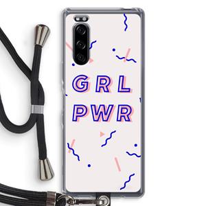 CaseCompany GRL PWR: Sony Xperia 5 Transparant Hoesje met koord