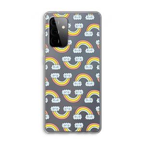 CaseCompany Regenboog: Samsung Galaxy A72 Transparant Hoesje