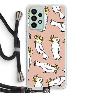 CaseCompany Papegaai: Samsung Galaxy A52s 5G Transparant Hoesje met koord