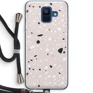 CaseCompany Terrazzo N°20: Samsung Galaxy A6 (2018) Transparant Hoesje met koord