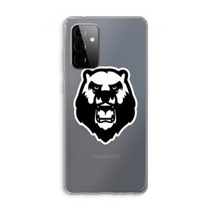 CaseCompany Angry Bear (white): Samsung Galaxy A72 Transparant Hoesje