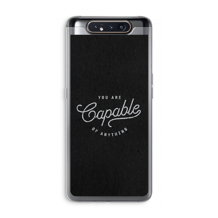 CaseCompany Capable: Samsung Galaxy A80 Transparant Hoesje