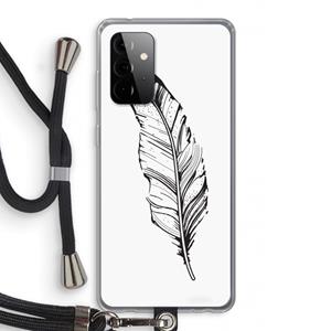 CaseCompany Pluim: Samsung Galaxy A72 5G Transparant Hoesje met koord