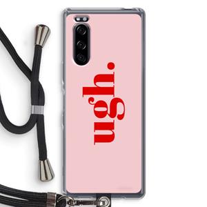 CaseCompany Ugh: Sony Xperia 5 Transparant Hoesje met koord