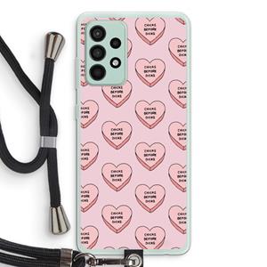 CaseCompany Chicks before dicks: Samsung Galaxy A52s 5G Transparant Hoesje met koord