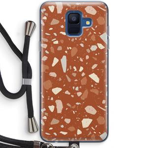 CaseCompany Terrazzo N°22: Samsung Galaxy A6 (2018) Transparant Hoesje met koord