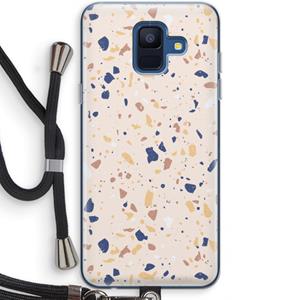 CaseCompany Terrazzo N°23: Samsung Galaxy A6 (2018) Transparant Hoesje met koord